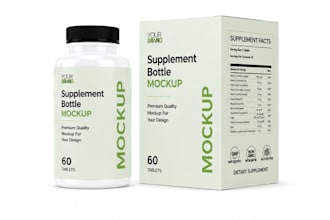 high converting supplement label design nutrition facts product packaging bottle