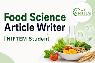 write food science, nutrition, and fmcg blog articles