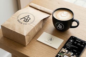 design a complete modern brand identity and logo guidelines