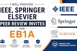 provide ieee springer elsevier peer review invites for eb1a