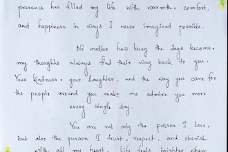 write beautiful handwritten letters, notes and quotes
