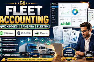manage fleet accounting using quickbooks, samsara and fleetio
