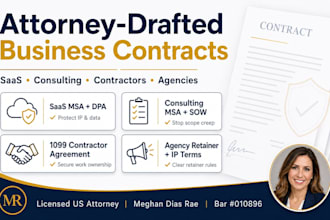 draft your saas msa and dpa as a licensed US attorney and commercial attorney