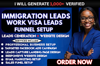 1000 immigration leads work visa leads legal leads  student visa lead google ads