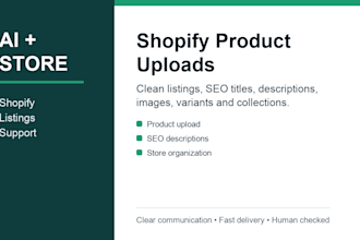 upload shopify products with SEO titles and descriptions