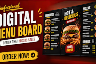 create a stunning food truck digital menu outdoor TV menu board