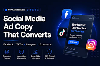 write high converting social media ad copy for ecommerce brands