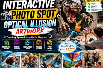 design  interactive photo spot optical illusion artwork