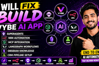 fix build vybe ai app superagent n8n mcp langraph obsidian crm pipeline