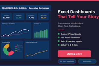 create a professional excel KPI dashboard