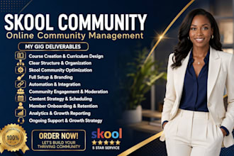 do skool community setup skool promotion skool membership growth skool manager