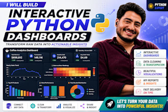 build professional and interactive streamlit dashboards for data analytics