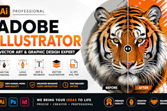 do any adobe illustrator work, vector art and logo design