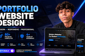 design and develop a modern portfolio website