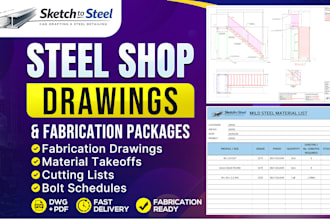 create steel shop drawings and fabrication packages