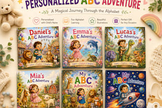 create a personalized abc adventure book for kids