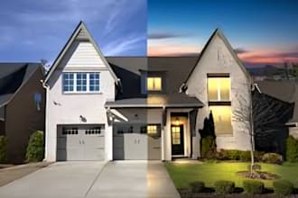 professionally edit real estate multiple exposure or single, hdr and flambient