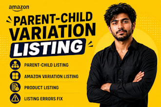 create or fix amazon parent child variation listing