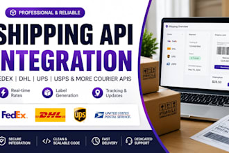 integrate fedex dhl ups usps shipping API, courier API into your website