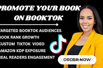increase your book sales with booktok promotion, audio book promotion