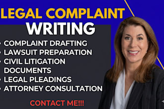 write a professional legal complaint for your civil lawsuit