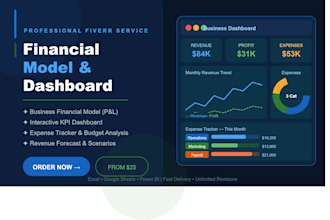 create financial model and expense tracker in excel