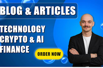 write blogs and articles on tech ,finance, crypto and ai
