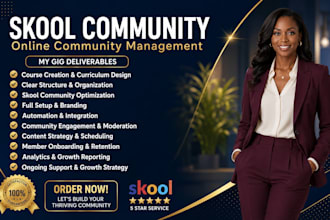 be your expert skool community manager