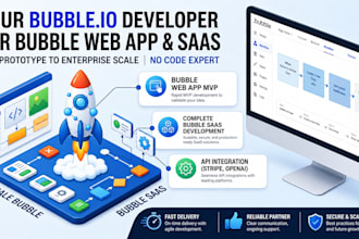 be your expert bubble developer for bubble web app and bubble saas or bubble io