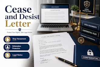 write cease and desist letter to stop harassment stalking and defamation