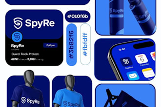 create brand logo, brand identity design and full branding kit