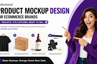 create realistic product mockups for ecommerce and amazon brands
