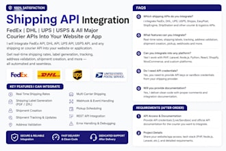do shipping API integration, fedex API, dhl API, ups API, usps API, courier api