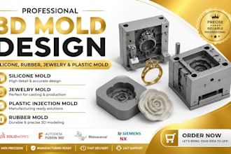 do 3d mold for silicone, rubber, jewelry, plastic mold for manufacturing