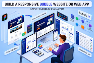 build a responsive bubble website, or bubble web app, as a bubble developer