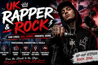 record a professional UK rap or rock vocal for your song