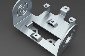 design sheet metal parts, enclosures, cabinets and brackets for manufacturing
