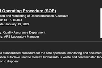 write professional sops and technical documentation for you