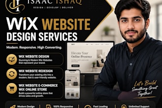 build wix webiste, design wix or redesign wix website for your business