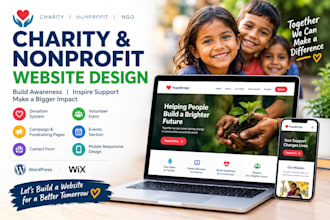 design charity nonprofit website donation fundraising ngo website