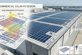 create solar pv system design using helioscope, pvsyst, sketchup and autocad