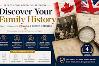 do genealogy research in canada and united kingdom