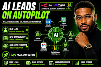 build ai lead generation and cold outreach automation with make com , n8n, ghl