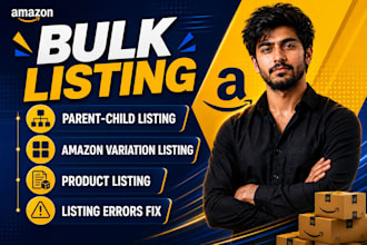 do amazon bulk listing fix or create variation, parent child listings