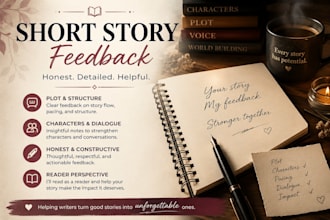 your short story and provide detailed feedback