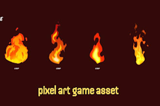 create pixel art game asset, item and icons for your indie game