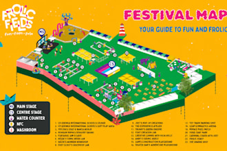 design a festival map, event map, venue map and vector map illustration