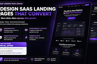 design a modern high converting saas landing page
