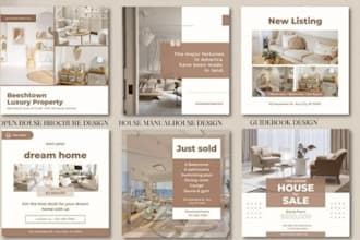 design luxury real estate broker open house brochure, buyer guide booklet