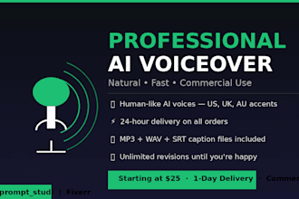 create a professional ai voiceover for your video, podcast, or course